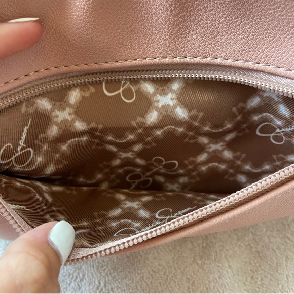 Jessica Simpson Y2K Blush Pink and Gold Crossbody Purse/Clutch One Size - Picture 4 of 6